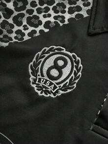 PAVTROS 男士街頭風熱銷拼色豹紋 Polo 衫，送給男友/丈夫的週年紀念禮物 - 彩色 - 查看 4