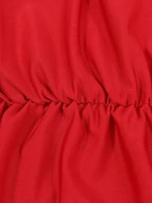 SHEIN Elenzya Damen rotes gestricktes Bodycon Minikleid, gerüschter V-Ausschnitt, ärmelloses Design, sexy elegantes Sommer-Fashion-Statement für Date Night, Party, Pendeln, Urlaubsoutfits - Rot - Übersicht 7