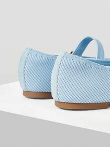 MOTF PREMIUM WOMEN SQUARE TOE BUCKLE STRAP FLATS FOR CHRISTMAS - Light blue - View 7