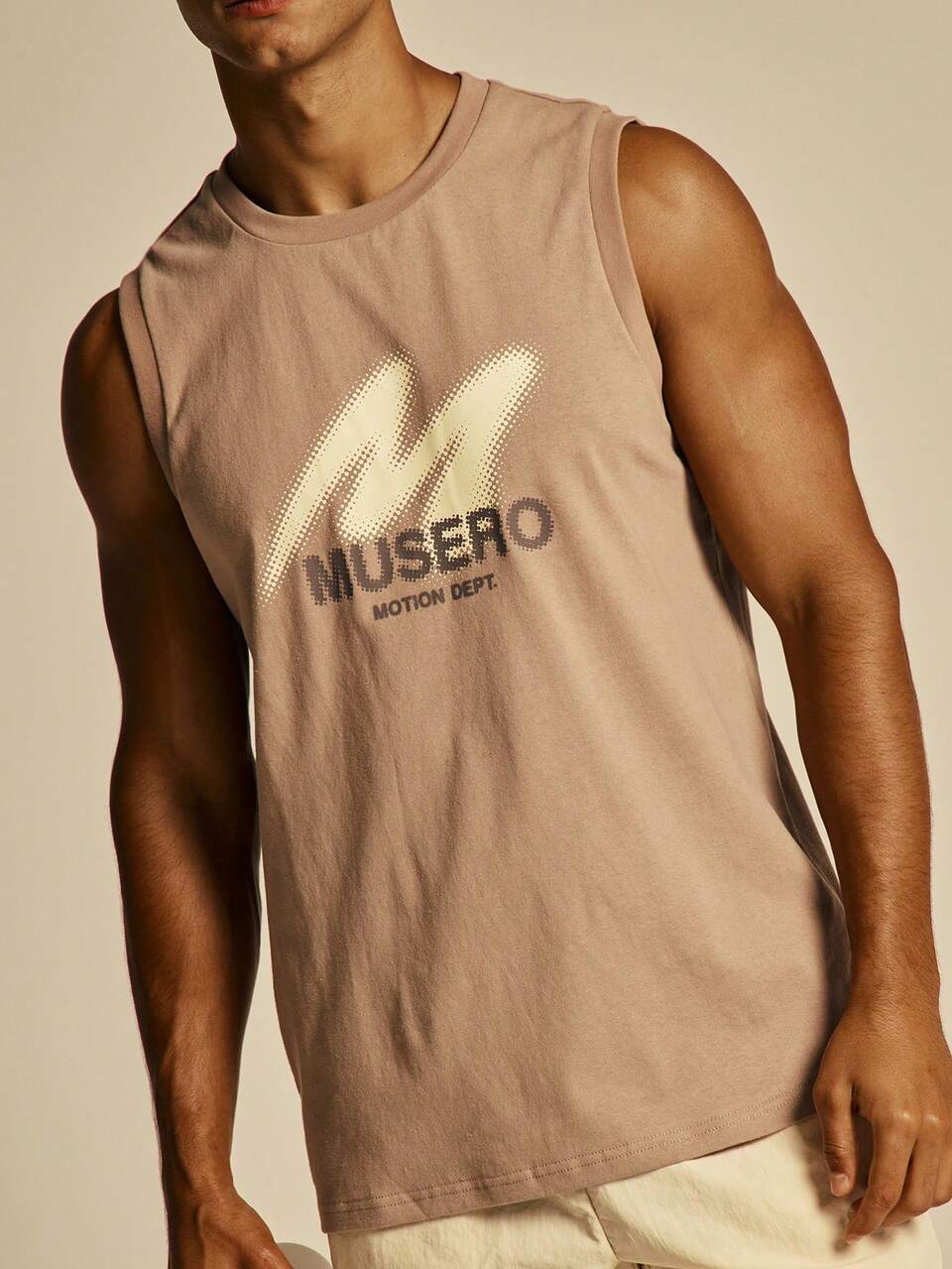 Musero Sport Cotton Tank Vest With Graphic Print Spring Summer Essentials Gymwear Athletic Gym