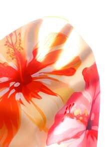 SHEIN Elladie kids 女童休閒甜美花卉與素色拼接細肩帶洋裝，適合日常穿著、夏季、戶外與度假 - 黃色 - 查看 8