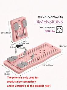 Foldable Multifunctional Fitness Skateboard, Full Body Exercise System. Home Pelvic Floor Muscle Trainer, Ski Machine, Leg Shaping Machine, Inner Thigh Trainer. Postpartum Recovery Fitness Equipment With Resistance Bands. Multi Functional Fitness Skateboard And Push Up Trainer. - Multicolor - View 8
