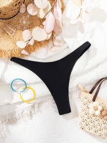 Swim SXY Women Bikini Bottoms Plain - Hitam - View 3
