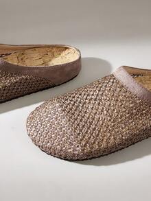 Solecia Sandal Jala Anyaman, Sol Dalam Gabus yang Sesuai dengan Bentuk Kaki, Bernapas dan Tidak Mengap, Memberikan Rasa Relaksasi - Coklat - View 3