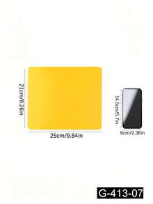 Waterproof And Durable Nail Art Table Mat, Made Of Waterproof And Soft PU Leather, Designed For Studio Tabletops And Foldable Nail Art Armrests. Ideal For Nail Artists In Salons And For Home Use. - Egg yellow - View 3