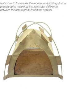 Breathable Fabric Rabbit Tent Bed, Portable Foldable, Indoor/Outdoor Rabbit Cage Decor, Khaki Small Pet Resting House - Multicolor - View 17