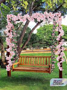 1 Stück/2 Stücke/5 Stücke künstliche Kirschblütenranke Heimdekoration, DIY-Kranzmaterial, Valentinstag-Dekoration, Geburtstagsfeier-Dekoration, Hochzeitsort-Dekoration, Outdoor-Gartendekoration, Neujahrsgeschenk, Abschlussgeschenk - Pink - Übersicht 1