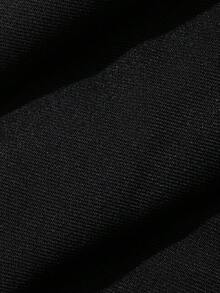 FRIFUL 女款夏季新款高腰後抽繩蝴蝶結修身長裙可愛上衣 - 黑色 - 查看 3