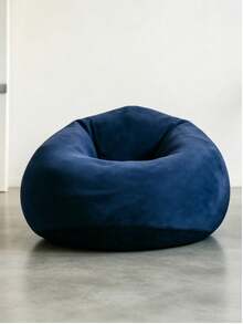1pc Soft Flocked Inflatable Sofa, Single Folding Lazy Sofa For Home Bedroom - Multicolor - View 6