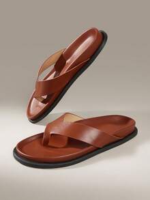 Solecia Women Shoes Women's Fashion Comfort Flat Boken Beach Sandals Women's Flat Sandals - Mocha Brown - View 6