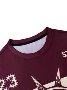 STYNVO Men's Letter & Number Print Casual Versatile Daily Wear T-Shirt - Multicolor - View 3