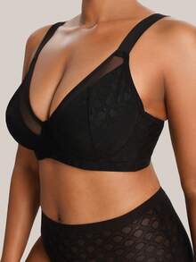 Barelissa Set de 2 sujetadores cómodos de estilo minimalista para tallas grandes - Negro - Ver 6