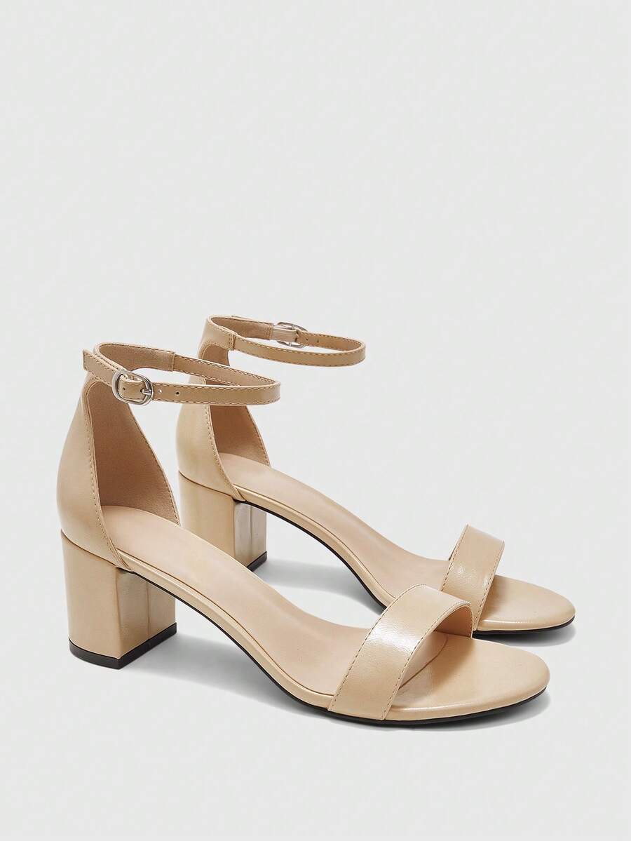 CUCCOO BIZCHIC Women's Buckle Design Elegant High Heel Sandals For Daily Wear Spring Shoes - nude - View 1