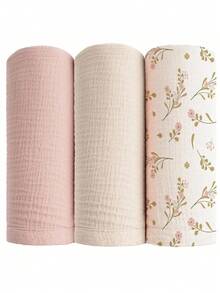 Manta de muselina para envolver recién nacidos, baberos unisex, manta multifuncional que se puede usar como babero, paño de eructos, cubierta para cochecito, cubierta para silla de coche, adecuada para bebés niños y niñas, transpirable y amigable con la piel, esencial para bebés, excelente para registro y regalos - Multicolor - Ver 8