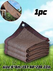 1pc Coffee Brown HDPE Shade Sail | UV & Weather Resistant, Wind/Dust/Bug Proof. For Garden, Pool, Camping & Garage. - A - View 13