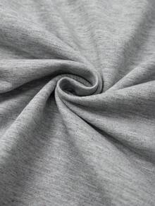 GlowEve Nouveau Sweat-shirt femme à la mode, décontracté et polyvalent, design 2 en 1 avec patchwork col blanc et ourlet, col montant, style vacances pour le quotidien en automne - Gris - Voir 6