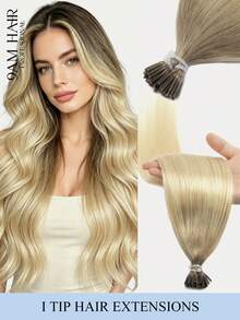 14-18" 30G I Tip Hair Extensions,S18A-60,Cold Fusion Microlink ExtensionsPre-Bonded Invisible Keratin Hairpiece For Instant Volume & Length On Thin Hair, Halloween Christmas Gifts - S18A-60 - View 1