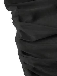 Sundraya Women's Sexy Mesh Patchwork Camisole & Skirt 2 Pieces Set, Summer - Black - View 3
