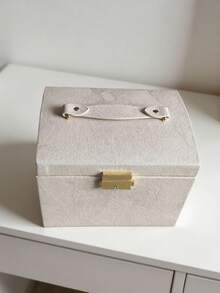 1pc Luxury PU Leather Drawer Style Jewelry Box With Mirror, Ring, Earring, Necklace Storage, Large Capacity Jewelry Gift Box For Girls, Christmas, Wedding, Summer, Room Decor - Multicolor - View 7