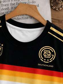 Manfinity Joysei Camiseta sin mangas de hombre con estampado de color contrastante, adecuada para deportes, vacaciones - Blanco - Ver 4