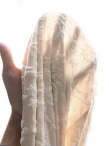 SHEIN Tween女孩青少年女孩夏季度假蕾絲不對稱單肩抓皺修身迷你洋裝 - 杏色 - 查看 2