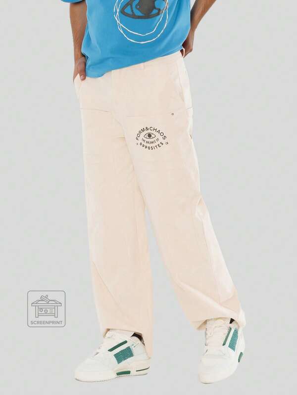 FORM&CHAOS Men's Summer Loose Cotton Denim Long Pants