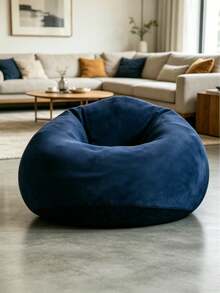 1pc Soft Flocked Inflatable Sofa, Single Folding Lazy Sofa For Home Bedroom - Multicolor - View 8