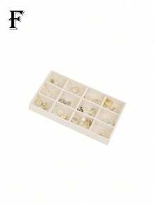 6/7/8/9pcs/Set Beige Jewelry Tray Set, Stackable Jewelry Storage Organizer, Velvet Jewelry Display Tray, Drawers Jewelry Box, Multi-Compartment Jewelry Storage Case, Large Capacity, Multi-Size, Removable, Suitable For Necklace, Earring, Ring, - Multicolor - View 14