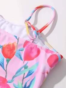 DAZY Tween Girls' Cute One-Piece Swimsuit, Tween Girl Fall Clothes Vacation - Pink - View 6