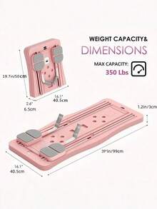 Foldable Multifunctional Fitness Skateboard, Full Body Exercise System. Home Pelvic Floor Muscle Trainer, Ski Machine, Leg Shaping Machine, Inner Thigh Trainer. Postpartum Recovery Fitness Equipment With Resistance Bands. Multi Functional Fitness Skateboard And Push Up Trainer. - Multicolor - View 9