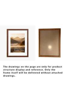 1/3件 30x40cm 木製相框，經典木框，30x40cm A4 A3 復古木框，復古棕色長方形光滑拋光裝飾框，適用於居家臥室客廳桌面牆面裝飾 - 木質相框 - 查看 15