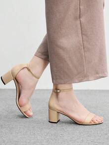 CUCCOO BIZCHIC Women's Buckle Design Elegant High Heel Sandals For Daily Wear Spring Shoes - nude - View 2