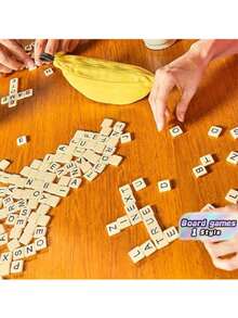1件香蕉字母遊戲 - 家庭友善字母磁貼遊戲，耐用塑料材質，適合節日派對娛樂 - 彩色 - 查看 1