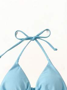 Vaytide Top bikini triángulo halter - Celeste - Ver 5