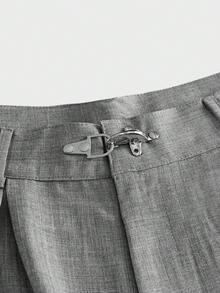 AXEPEAK Men's Fashion Versatile Commute Loose Fit Pants - Grey - View 6