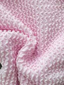 Swim Basics Summer Beach Plain High Cut Bikini Set - Baby Pink - View 5