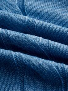 ROMWE MEN Men's Autumn/Winter Casual Gradient Sweater - Blue - View 5