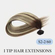 14-18吋 30G I-Tip 接髮，S2-2/60，真人髮接髮，隱形 I-Tip 接髮，增加髮量與長度，冷融微環接髮，適合女性日常配戴、派對或婚禮，萬聖節、聖誕禮物、Cosplay 或節日造型理想選擇 - S2-2/60 - 查看 20