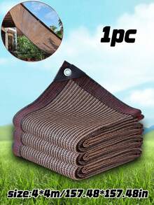 1pc Coffee Brown HDPE Shade Sail | UV & Weather Resistant, Wind/Dust/Bug Proof. For Garden, Pool, Camping & Garage. - A - View 8