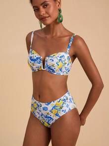 Travachic Set Baju Renang Wanita Motif Lemon untuk Liburan Pantai - MultiWarna - View 5
