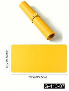 Waterproof And Durable Nail Art Table Mat, Made Of Waterproof And Soft PU Leather, Designed For Studio Tabletops And Foldable Nail Art Armrests. Ideal For Nail Artists In Salons And For Home Use. - Egg yellow - View 6