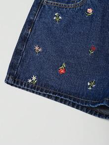 GlowEve Women's Summer Embroidered Denim Shorts - Dark Wash - View 6