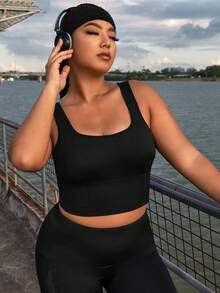 Sweetra CURVE Sujetador deportivo unicolor - Negro - Ver 3