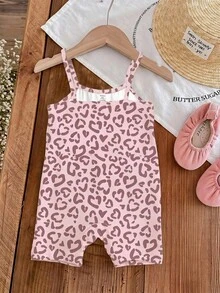 Baby Girl Casual Cartoon Pattern Suspender Romper, Suitable For Spring And Summer - Multicolor - View 2