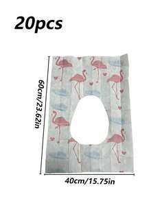10/20 pièces Housses de siège de toilette jetables, grandes housses portables imperméables, couverture complète pour la maison, les voyages & les toilettes publiques - Multicolore - Voir 9