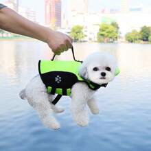 PETSIN 大型犬服装 大型犬救生衣 简约小狗爪印图案 运动风 轻薄夏季沙滩泳装 防护服 欧美地区 可用于户外散步、牵引、宠物救生衣和泳衣 - 彩色 - 查看 32