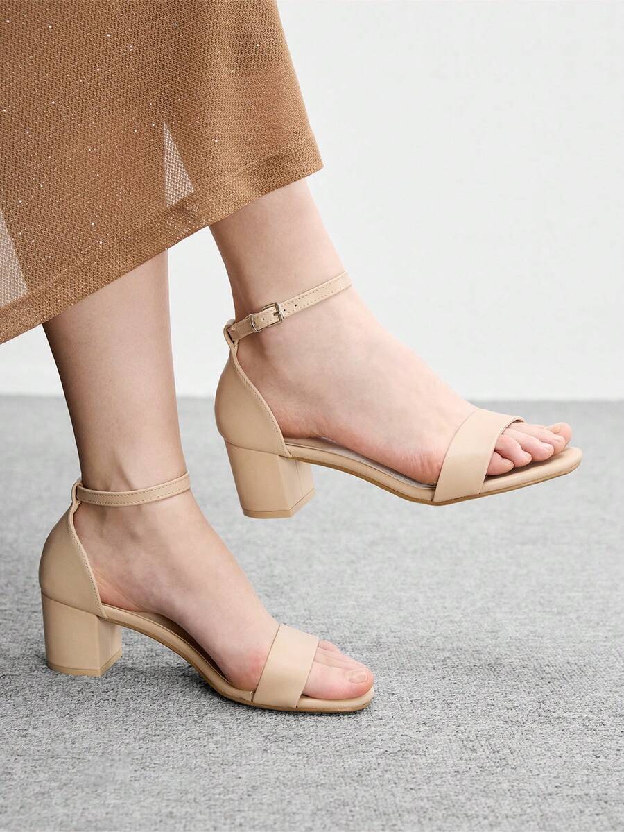 CUCCOO BIZCHIC Women's Shoes Spring And Summer Fashion New Apricot With High-Heeled Sandals, Commuting Vacation Dating Sandals - Apricot 1 - View 1