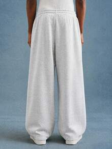 PAVTROS Men's Letter Print Drawstring Waist Pocket Casual Sweatpants - Grey - View 2