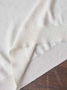 HIMLAND Men's Contrast Collar Short Sleeve Knit Top - Black and White - View 8