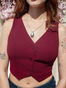 Ananda Vibes Women's 3pcs Set: Plain Front Button Sleeveless Casual Suit Vest In Fall/Winter Summer - Multicolor - View 6